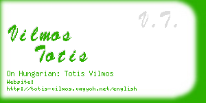 vilmos totis business card